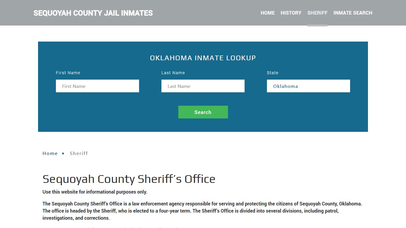 Sequoyah County Sheriff, OK Arrest Warrant Lookup