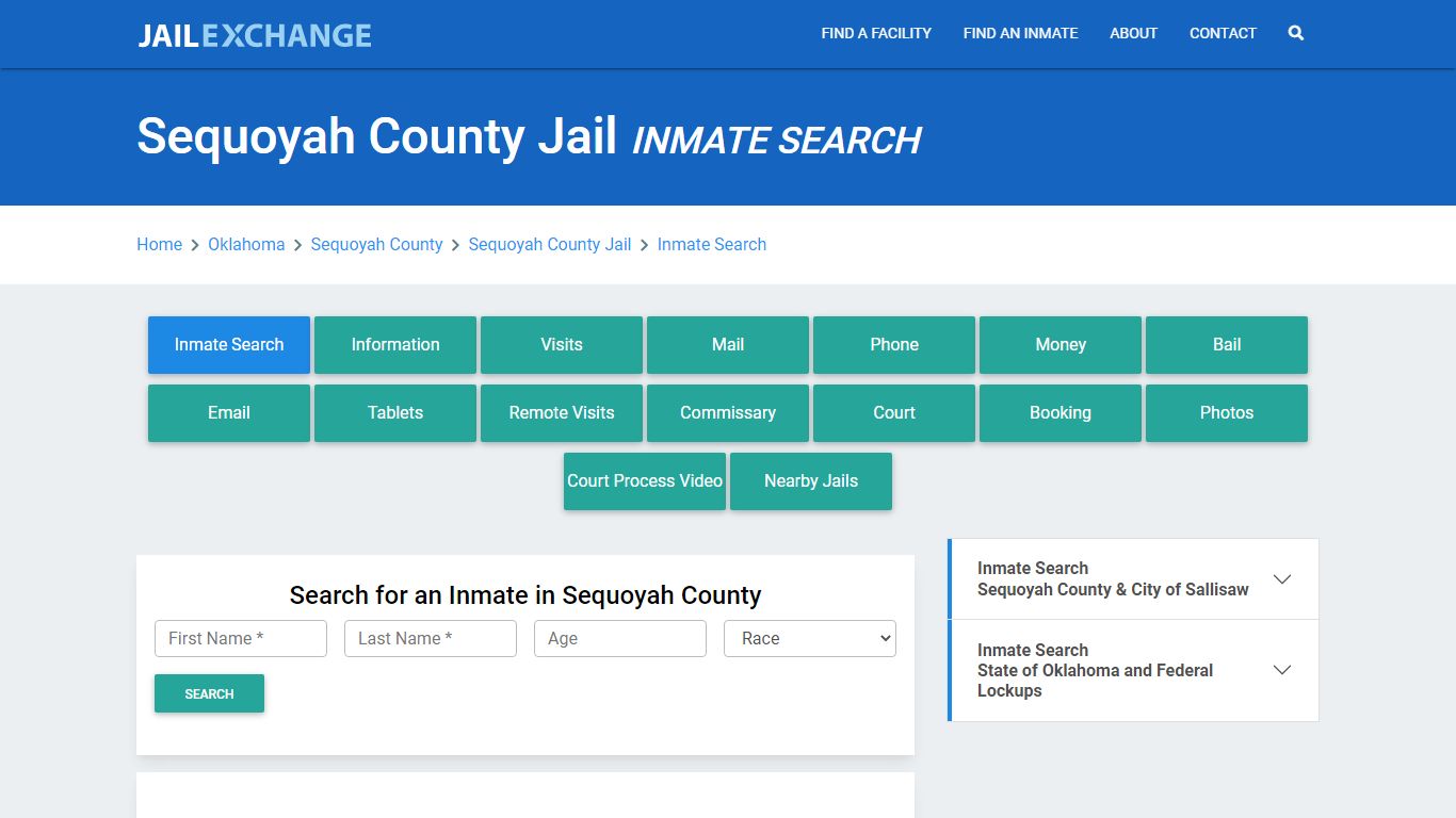 Sequoyah County Jail, OK Inmate Search: Roster & Mugshots