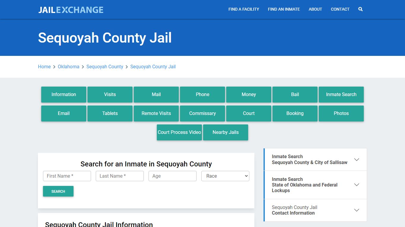 Sequoyah County Jail Roster Lookup, OK, Inmate Search