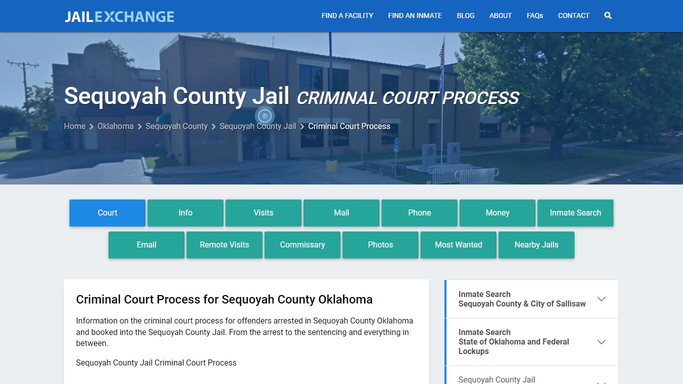 Sequoyah County Jail Criminal Court Process - Jail Exchange